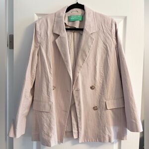 United Colors of Benetton Women's Light Pink Blazer